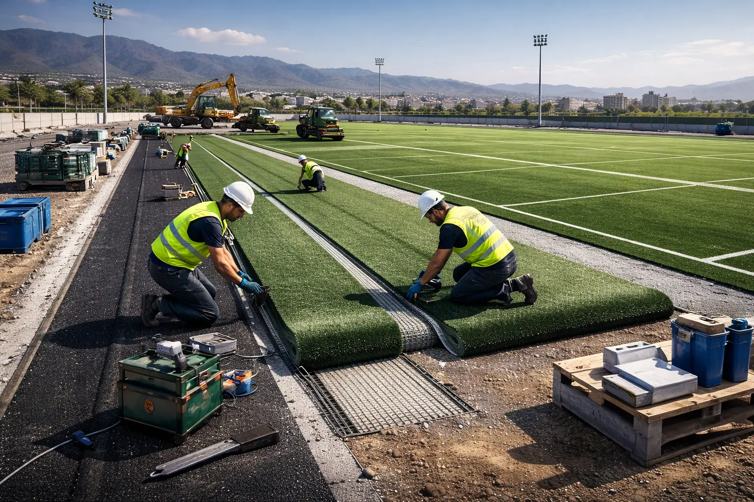 HL ACTION - Construction et rénovation de terrains sportifs, installation gazon synthétique au Maroc